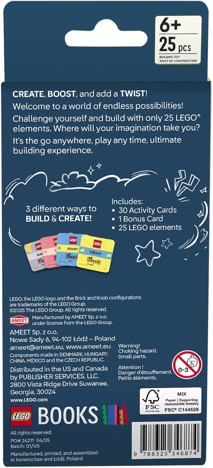 LEGO Recreate Activity Cards – Magic | Fantasy Building Game with 30+ Activity Cards & 25 LEGO Elements | Ages 6+