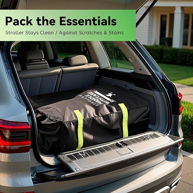 Stroller Bag for Airplane: Airplane Travel Essentials, 46" H x 21" W x 13" D Stroller Cover for Air Travel, Fit Single/Double/Jogging/Baby Stroller Travel System, First Mothers Day Gifts for New Mom
