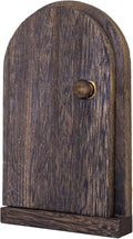 Self-Adhesive Outlet Cover – A Creative Wooden Cover that Conceals Wall Plates、 Switches、Stains、Wall holes and Protects Child – Elf Door for Wall – 7.87 Inch Tall Fairy Door (Paulownia)