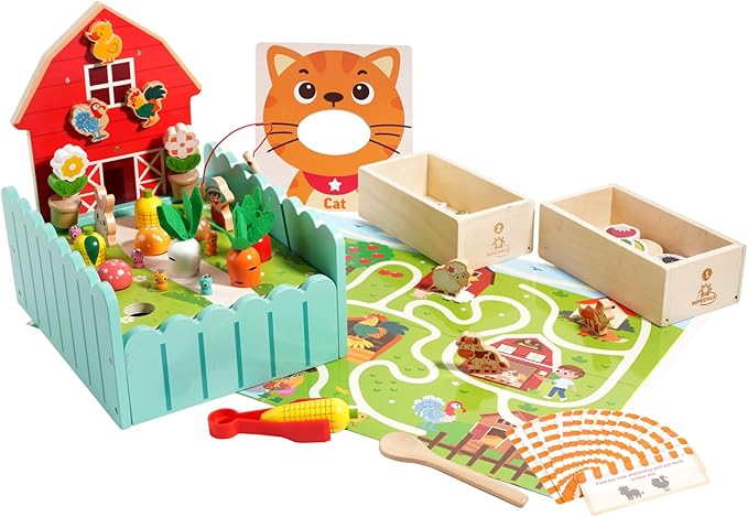 INIFEIDALA Toddlers Montessori Wooden Educational Toys for 2 3 4 Year Old | Birthday Gifts for Boys & Girls,Preschool Learning Toys for Speech Therapy & Fine Motor Skills Development