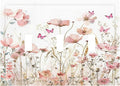 Boho Floral Watercolor Pink Wildflower Butterfly Decorative Switch Plates 3 Gang Wall Plate Triple Toggle Light Switch Cover Faceplate Electrical Wall Panels for Bedroom Living Room Decor