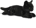 Aurora® Adorable Flopsie™ Twilight Cat™ Stuffed Animal - Playful Ease - Timeless Companions - Black 12 Inches