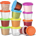 Tafura Small Lunch Containers [12 Pack] 4 Oz. with Lids | Snack for Condiment Puree, Snacks, and More Reusable, BPA Free, (HG-4-12C)