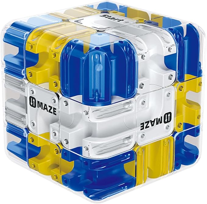 Large 3D Labyrinth Puzzle Maze Cube, 3D Cube Puzzle, Engaging Brain Teaser Toy,Color-Match Game, Improve Spatial Recognition and Cultivate Logical Thinking,Education Sensory Toys