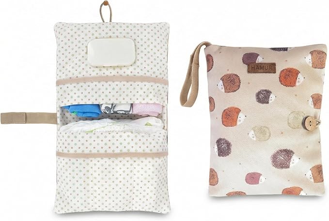 HAMUR Baby Diaper Bag Organizer – Travel-Friendly, Compact & Foldable | Stroller Pouch for Newborn Essentials – Must-Have for Boys & Girls (URchin)