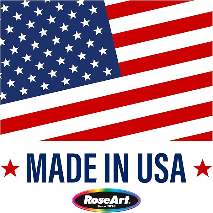 RoseArt Map of USA Puzzle for Kids – 100 Large Pieces, 24" x 18" – Educational United States Puzzle with Fun State Illustrations – Made in USA – Learning Toy for Ages 6+