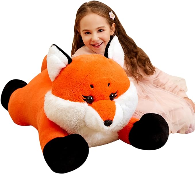 IKASA Giant Fox Stuffed Animal Plush Toy, 30 inches Large Big Jumbo Soft Toys for Kids Girls Boys Girlfriend