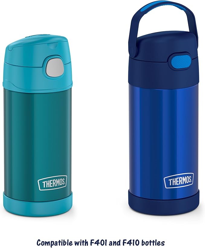 THERMOS FUNtainer Replacement Straws | For Kids Water Bottles | For 12 Ounce Bottles | 4 Straws, Pack of 3