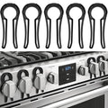 Gas Stove Knob Locks, 5 Pack Stove Knob Locks for Child Safety, Heat-Resistant, Baby Proof Oven Knob Covers Lock for Kids and Pets (Black)