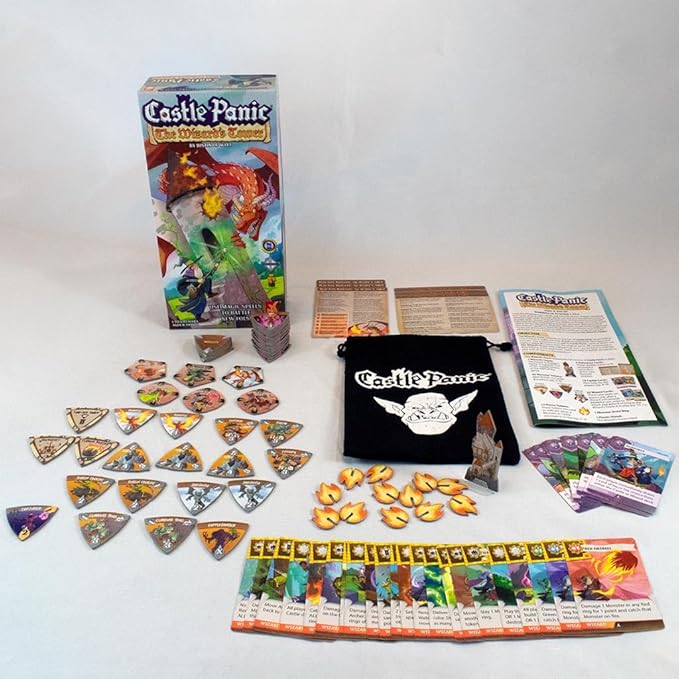 The Wizard’s Tower ⎸Castle Panic Expansion ⎸Board Game for Adults and Family ⎸Cooperative Board Game ⎸Ages 8+ ⎸for 1 to 6 Players