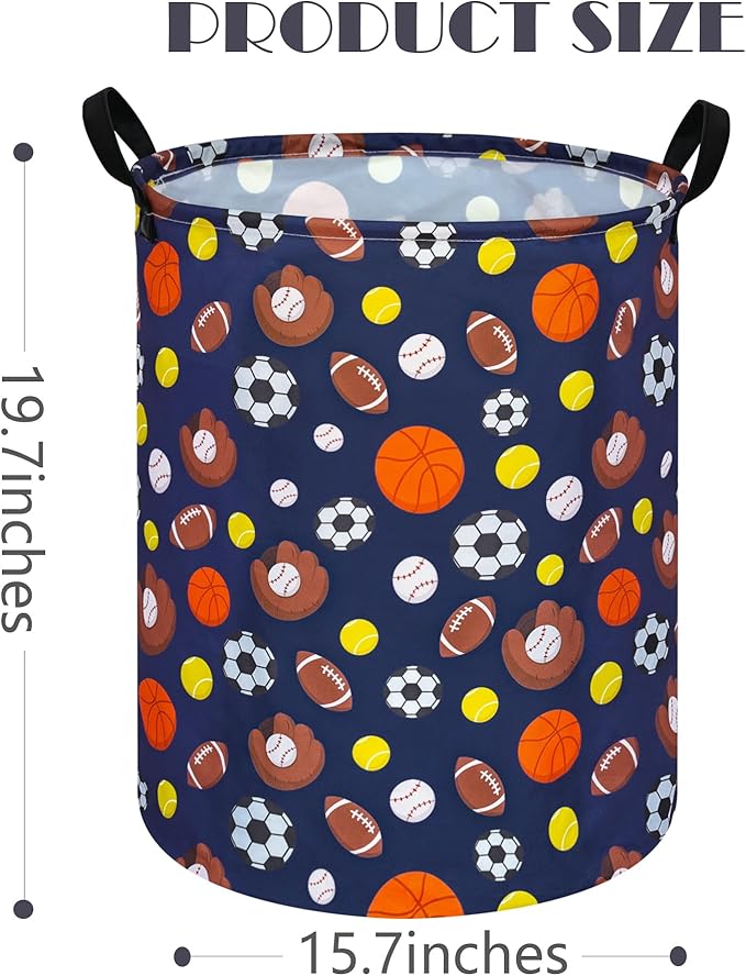 MAIZMZ Kids Hamper Storage Bins Organizer Toy Box Laundry Basket Large Canvas Collapsible Chest for Home/Dorm/Kitchen/Pet/Office/Closet/Shelf/Gift Baskets
