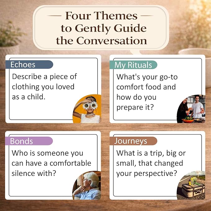 QUOKKA Conversation Cards for Seniors – 160 Memory Card Game Alzheimer's Dementia Activities – Large Print Conversation Starters for Elderly Parents – Dementia Products for Elderly – Premium Gift Box