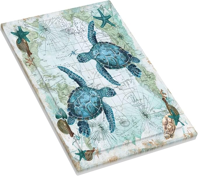 Light Switch Cover Plate Nautical Green Sea Turtles Beach Blue Ocean 1 Gang No Device Blank Electrical Wall Plates Faceplate Decorative Switch Plate For Bathroom Kids Room Decor