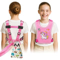 Safety Walking Harness with Leash for Autism Special Needs ADHD/ASD Girls Ages 6-12, Elopement Harness with Light Reflector and Grab Handle for Big Kids, Adjustable Tether Leash with Autism Awareness
