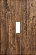 Rustic Old Wood Brown Crack Tree Tumor Print Decorative Light Switch Cover 1 Gang Single Toggle Device Electrical Faceplate Switchplates Decorator Outlet Wall Plate for Farmhouse Home Decor
