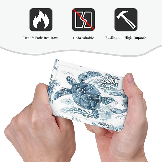 Blue Sea Turtle Coastal Coral Beach Crab Seaweed Light Switch Cover Plate 1 Gang No Device Blank Electrical Wall Plates Faceplate Decorative Switch Plate for Kids Room Bathroom Decor