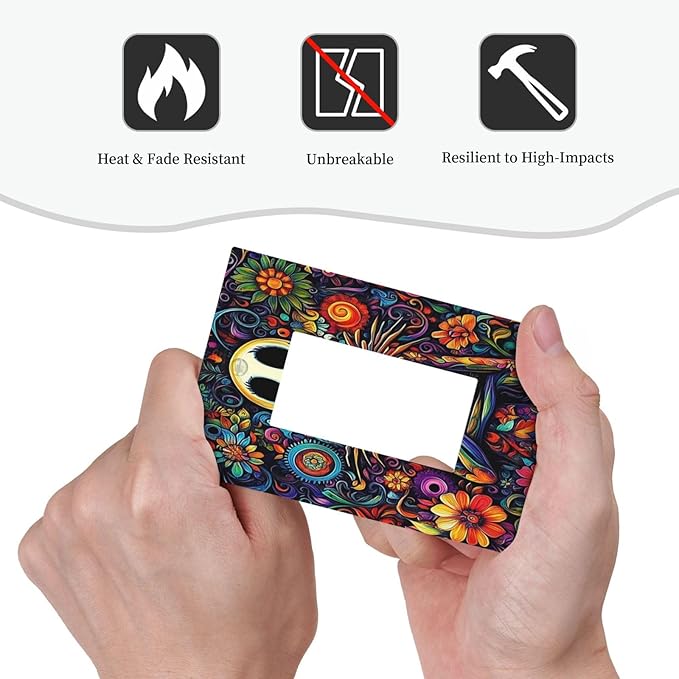 Decorative Outlet Covers Colorful Flowers Abstract Skull 1 Gang Single Rocker Light Switch Cover Plate Wall Plates Gfci Faceplate For Home Living Room Decor