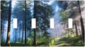 Green Landscape Forest Tree 4 Gang Device Light Switch Cover Decorative Quad Toggle Wall Plate Decorative Electrical Faceplate for Home Bedroom Art Decorate