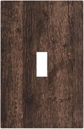 Light Switch Cover Plate Rustic Brown Wood Plank Retro Wooden Board 1 Gang Wall Plate Cover Single Toggle Outlet Covers Decorative Switch Plate Covers Electrical Faceplate for Farmhouse Home