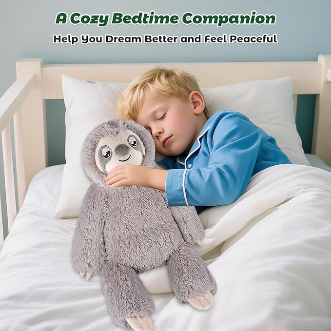 Bobbie & Laxi 26" & 4.5lbs Sloth Stuffed Animal, Sitting & Laying Weighted Stuffed Animals, Cuddly & Soft Weighted Sloth Plush for Adults & Kids, Sloth Gifts for Christmas & Valentine’s Day