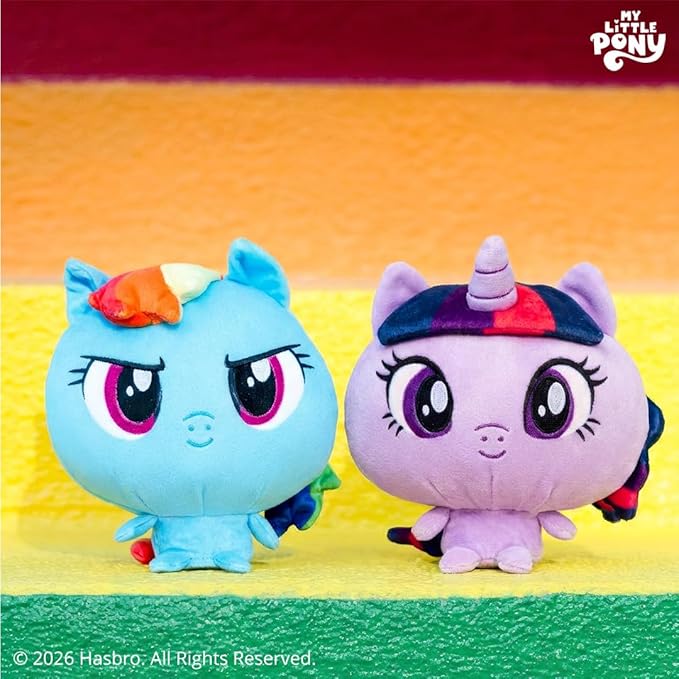 TeeTurtle Cloudheads Twilight Sparkle Plush - 5-Inch Official My Little Pony Stuffed Animal with Embroidered Details - Soft Cuddly Plush Toys for Kids, Teens, and Adults