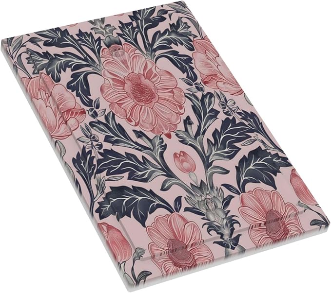 Pink Floral Vintage Botanical Boho Flower Light Switch Cover Plate 1 Gang No Device Blank Electrical Wall Plates Faceplate Decorative Switch Plate Covers for Farmhouse Home Decor