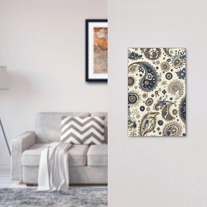 Light Switch Cover Plate Doodle Style Floral Abstract Teardrop 1 Gang No Device Blank Electrical Wall Plates Faceplate Decorative Switch Plate For Bed Room Living Room Decor