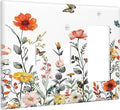 Colorful Butterfly Blossom Flower Floral 3-Gang 2-Toggle 1-GFCI/Decorator Combination Light Switch Decorative Triple Combo Device Switches/Rocker Outlet Covers and Wall Plate