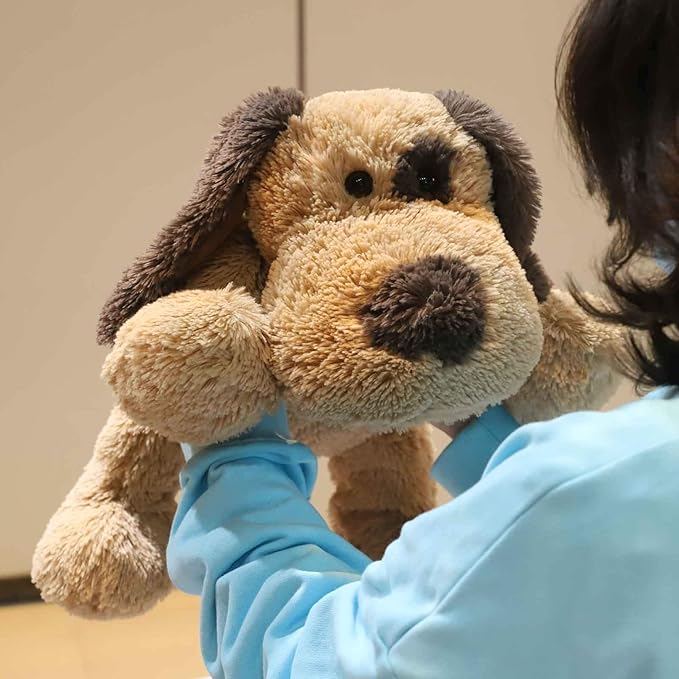 WEIGEDU Floppy Stuffed Dog Puppy Plush Toy, Huggable Beagle Labrador Retriever Stuffed Animal Dogs for Kids Girls Boys Baby Birthday Gift, 20 inch, Brown