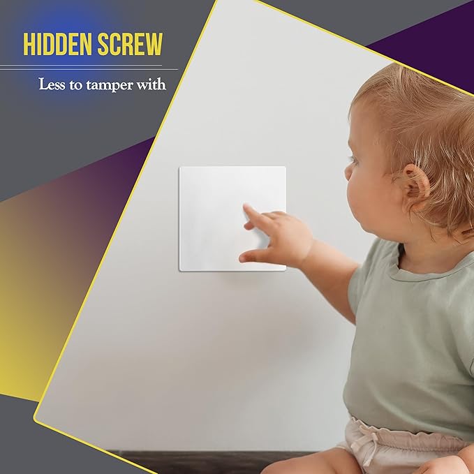 ENERLITES Screwless Double Blank Wall Plate, Child Safe Two Gang Blank Device Outlet Cover, Standard Size, 2-Gang 4.68" x 4.73", Polycarbonate Thermoplastic, UL Listed, SI8802-W, Glossy, White