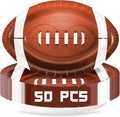 50PCS Football Shaped Disposable Paper Plates, Large 11.8in Football Party Plates, Football Theme Birthday Party Supplies, Sports Game Party Decorations, Touchdown Party Decoration