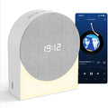 White Noise Sound Machine Alarm Clock with Night Lights, Bluethooth Speaker 4in1 Natural Portable Brown Noise Sounds Machines Timer Ocean Rain Pink Music for Sleep Bedroom Adults Kids Travel