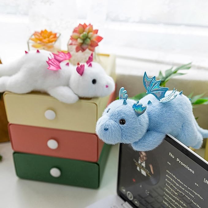 PEACH CAT Dragon Plush Cute Dragon Stuffed Animal Small Plushies Toys Gifts for Kids Blue