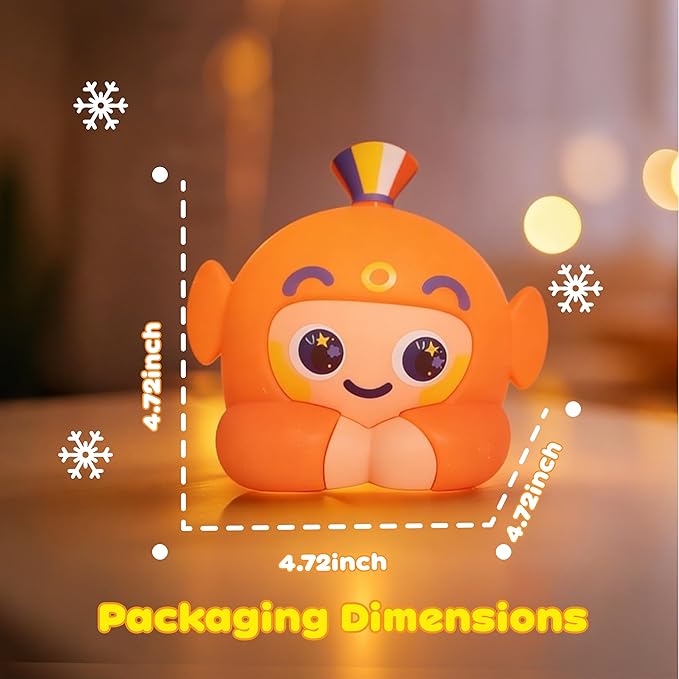 Axolotl Night Light, Hand Tap Control Squishy Silicone Lamp with 3 Warm Light Levels, Rechargeable LED Cute Animal Lamp for Bedroom, Nursery, Nightstand & Mood Lighting