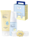 GOONGBE Kids Facial Care Kit - Korean Low pH Bubble Facial Cleanser & Moisture Face Lotion - Face Wash & Moisturizer Set with Cica & Panthenol - Allergen-Free Formula 3.38 fl.oz. & 2.7 oz.