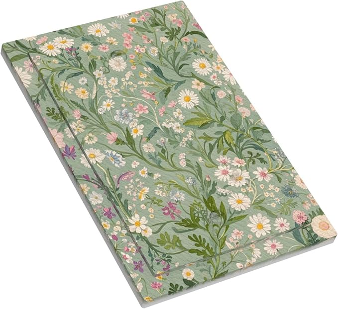 Decorative Blank Wall Plate with Vintage Wildflowers & Daisies on Light Green Background Design Single Gang No Device Outlet Covers 1 Gang Light Switch Covers