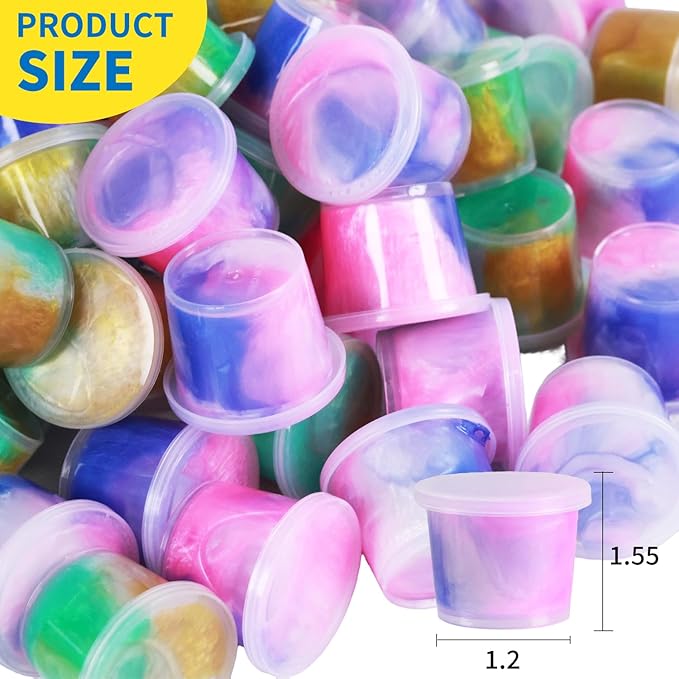 40 Pack Galaxy Slime Kit with,Slime Party Favors for Kids, Non Sticky,Wet,Soft Sludge Toy Mini Slime Bulk for Boys Girl