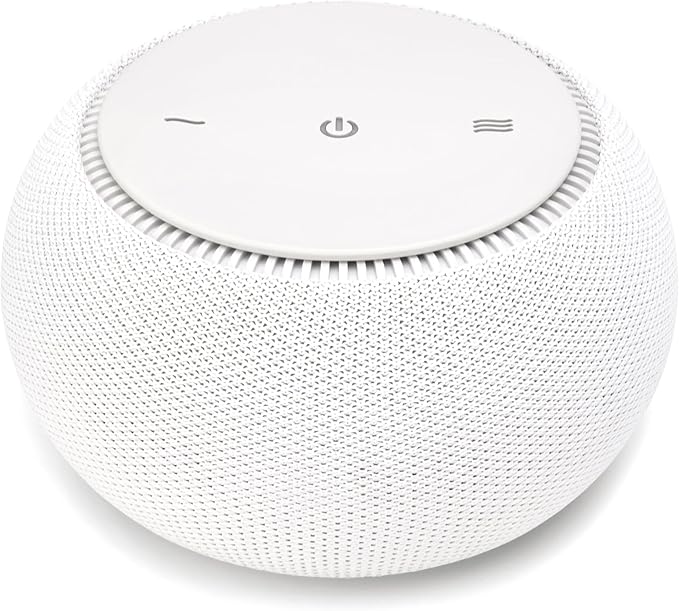 SNOOZ Pro White Noise Sound Machine - Natural Fan Noise, Non-Looping Sound, App Scheduler - Travel Case Included, Sleep Aid for Adults & Baby, 10 Volume Settings, Portable, Gift Registry - Cotton
