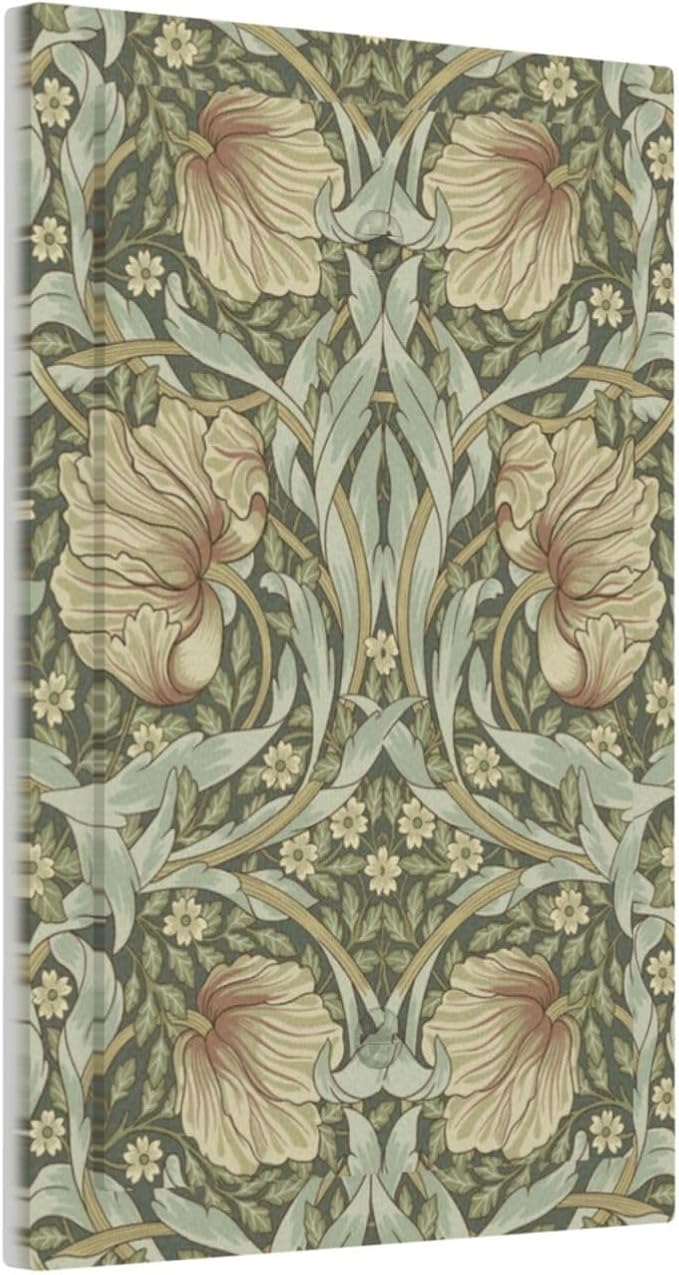 William Morris Pimpernel Flowers 1 Gang Light Switch Cover Vintage Floral Green Botanical Electrical No Device Wall Plate Switchplates Decorative Faceplate for Country Bedroom Home Décor
