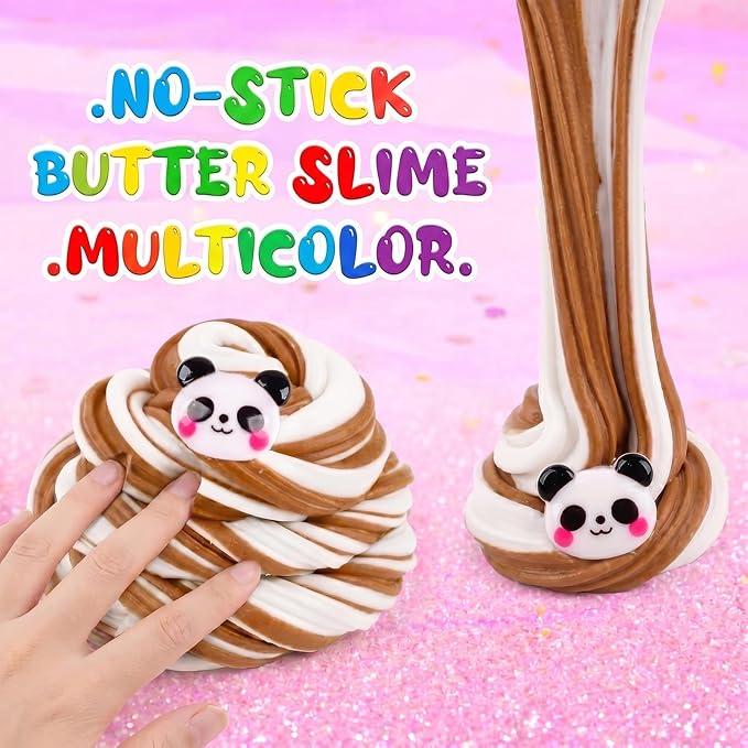 12 Pack Slime Kit - with 4 Jelly Cube Crunchy Slime, 4 Cloud Slime and 4 Butter Slime, Soft & Non-Sticky- Toys for Girls and Boys - Arty Favor, Stress Relief Toy, Classroom Reward
