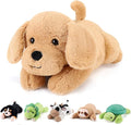 gnomantic Yellow Lab Weighted Stuffed Animals - 28 Inch 5.0 Pounds Weighted Plushies Labradoodle Stuffed Animal - Large Dog Plush Pillow - Cute Plush Toy Gifts for Kids & Adults (28" 5.0 lbs)