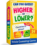 QUOKKA Trivia Board Games for Kids and Adults – Family Board Games for Family Game Night – Higher or Lower Trivia Cards for Kids 8-12 – Guess Fun Questions – Educational Card Game for Families&Teens