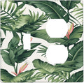 Tropical Leaf Jungle Botanical Palm Tree Greenery Floral Wallplates 1 Toggle 1 Duplex Switch Plate Electrical GFCI Faceplate Decorative Light Switch Covers for Bedroom Living Room Decor