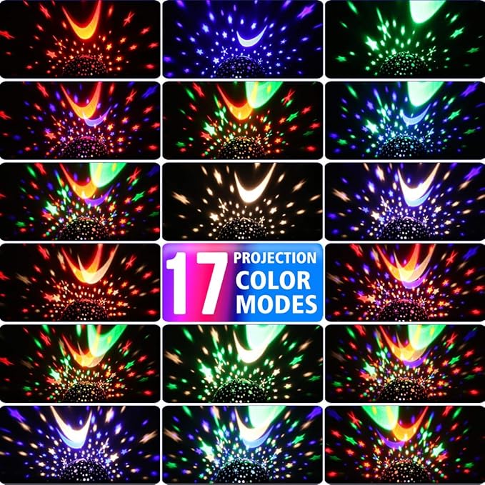 MOKOQI Star Projector Night Lights for Kids - Fun Gifts for 1-4-6-14 Year Old Girls Night Light Projector Rotating Star Sky Moon Light Projector for Kids Bedroom Decor -Pink
