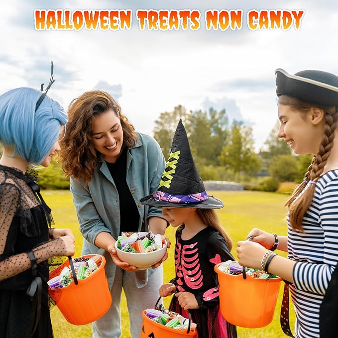 Halloween Goodie Bag Stuffers Fillers for Kids 4 PCS,Halloween Slime Kit Non Candy Treats for Toddlers,Mini Birthday Carnival Party Favors Supplies,Classroom Toys Gifts Prizes Trinkets for Boys Girls