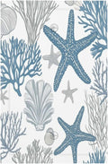 Blue Starfish Nautical Beach Conch Coastal Coral Shell Light Switch Cover Plate 1 Gang No Device Blank Electrical Wall Plates Faceplate Decorative Switch Plate For Kids Room Bathroom Decor