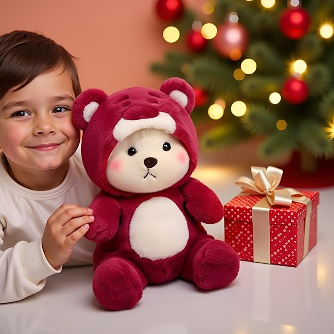 Ryttir Large Teddy Bear Plush - 15.7" Extra Soft Bear Stuffed Animal Hugging Pillow with Rotund Belly,Safety Nursery Decor & Sensory Comfort,Cuddle Companion for Kids(Christmas Gender Neutral Gift)