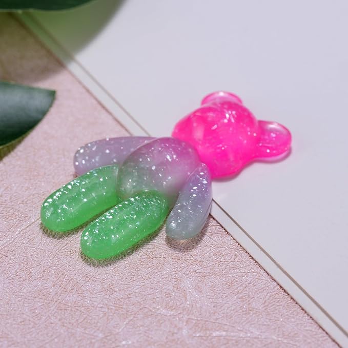 Aesnefe Pocket Worry Bear Hug, Anxiety Relief Keepsake, Mental Health Encouragement Gift, Emotional Support Token, Stress Comfort Gift for Teens & Adults, Pink Green