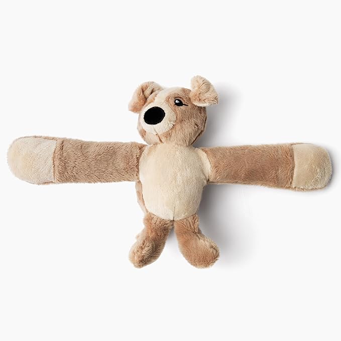 HUGIMALS Hug Babies Charlie the Puppy Cute Mini Plush Stuffed Animal Bracelet for Kids | Soft & Cuddly Portable Comfort Adorable On-The-Go Companion for Travel School & Adventures Ages 2+