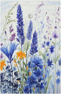 Light Switch Cover Lavender Watercolor Wildflowers Colorful floral Decorative Switch Plates 1 Gang Blank No Device Outlet Covers Electrical Wall Plates for Bathroom Bedroom Decor